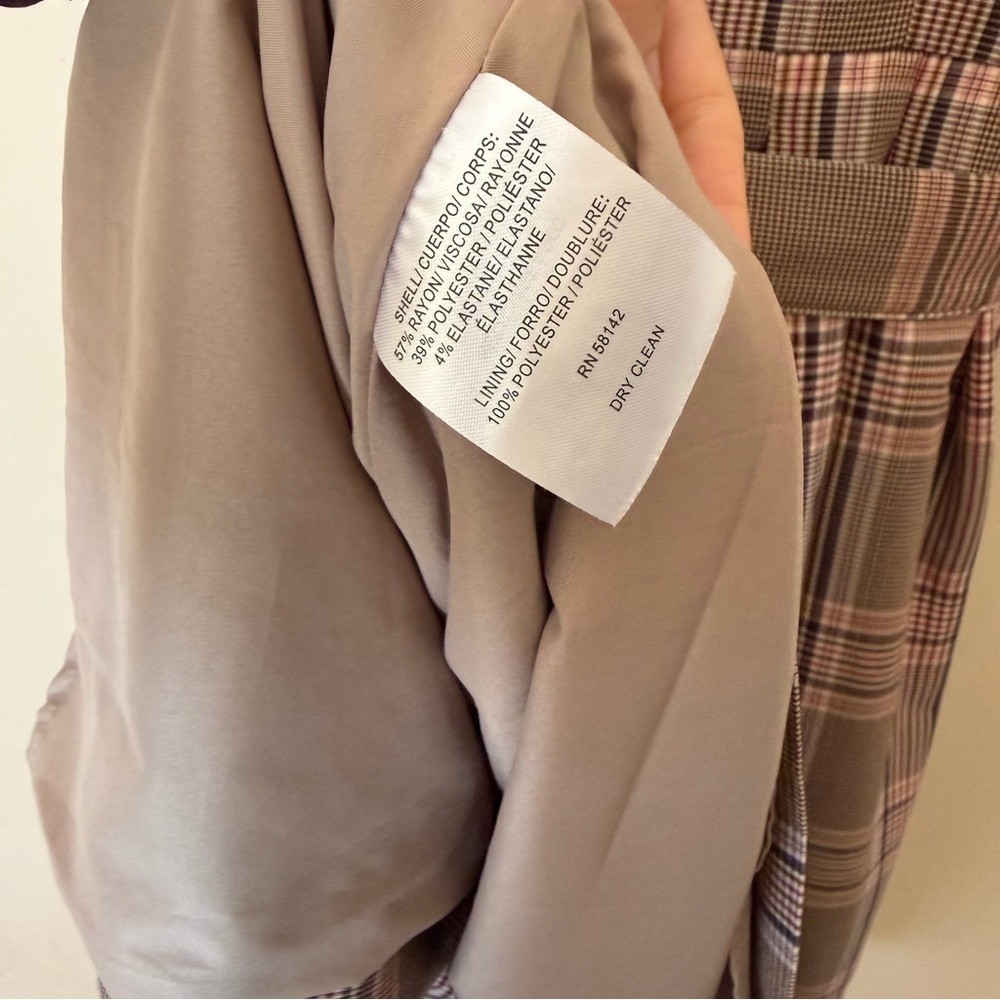 Anthropologie Gal Meets Glam Madison Brown Plaid Midi Dress Square Neck Size 2 - Picture 9 of 9